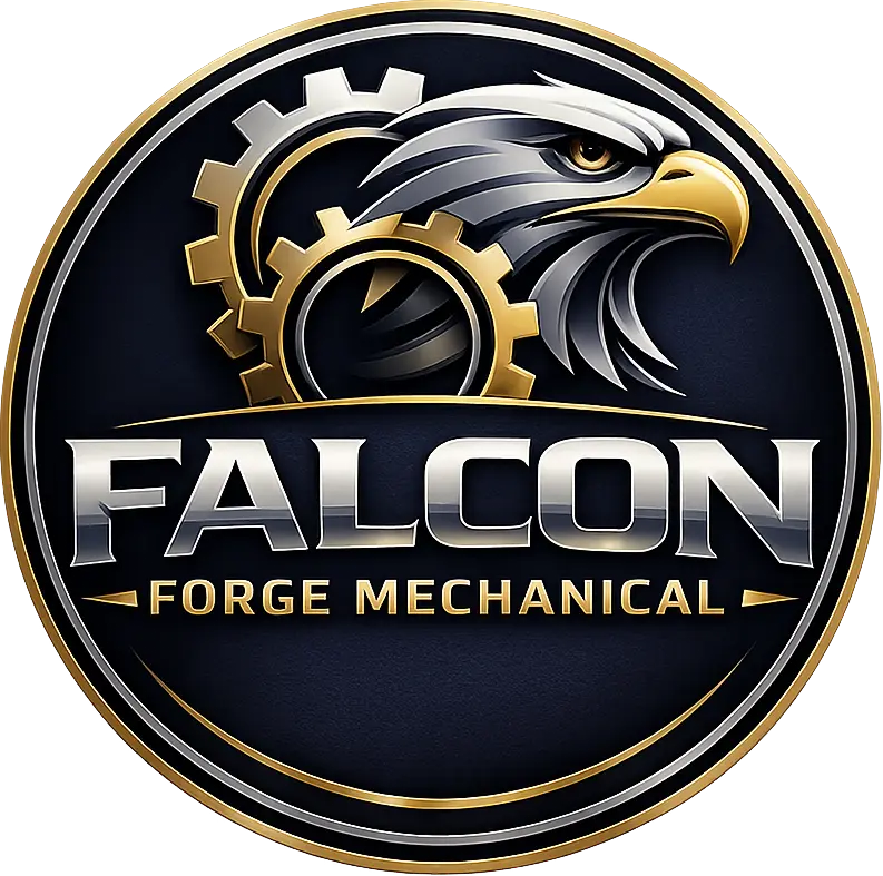 Falcon Forge Mechanical Logo - Industrial Engineering San Antonio